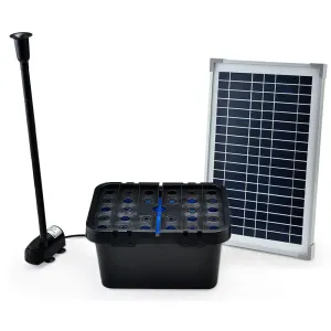 20W Solar Fountain Pump with Eco Filter for Garden Ponds