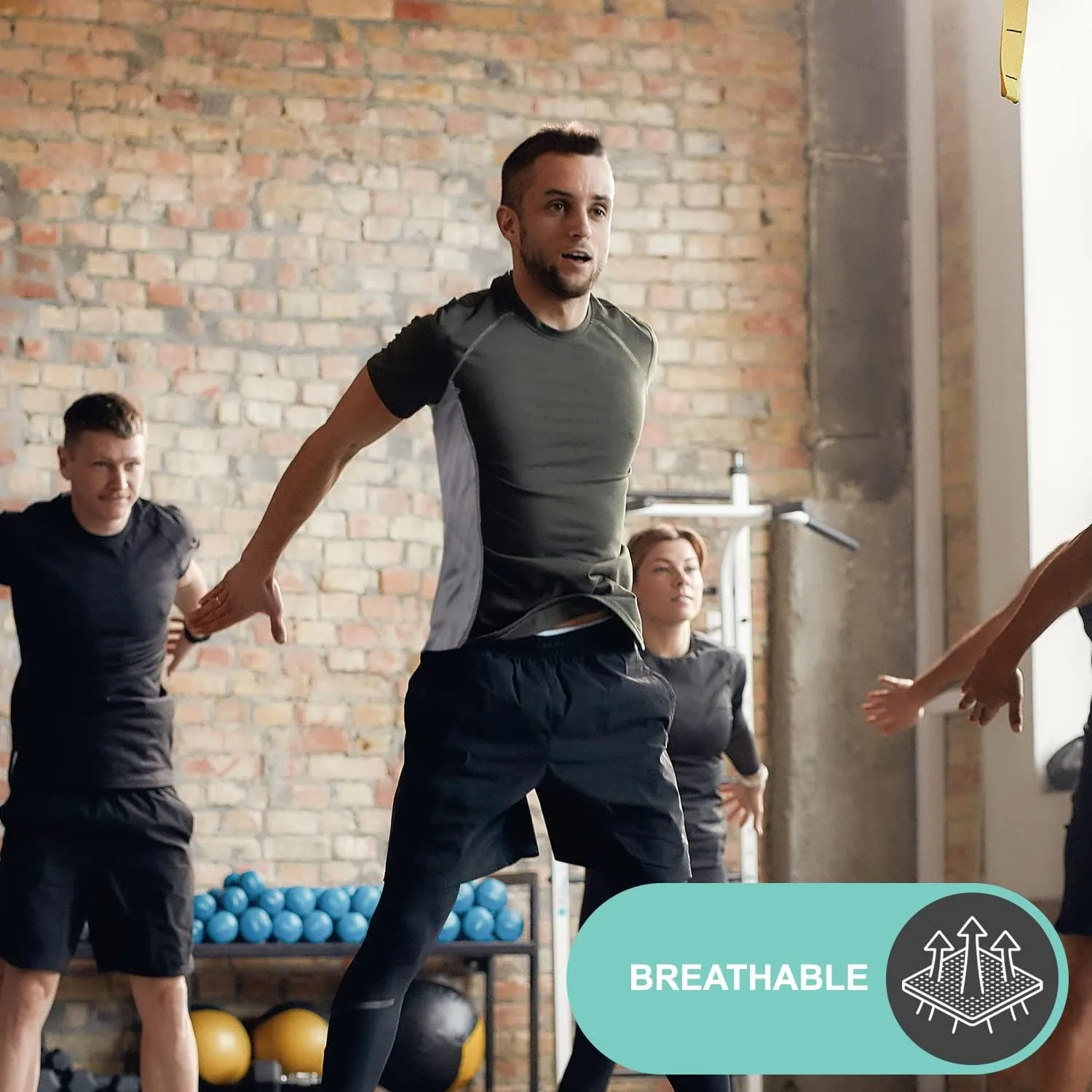 4-Pack Workout Shirts for Men, Dri Fit Shirts for Men, Moisture Wicking Shirts for Men, Gym Clothes for Men