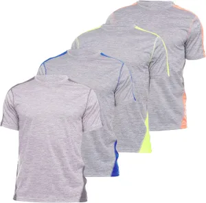 4-Pack Workout Shirts for Men, Dri Fit Shirts for Men, Moisture Wicking Shirts for Men, Gym Clothes for Men