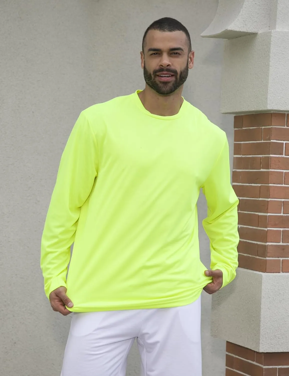 5 Pack Men's Long Sleeve Shirts Athletic Shirts Lightweight for Running Workout Sun Protection Summer Tee Shirts