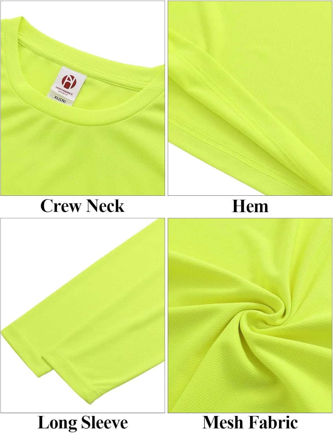 5 Pack Men's Long Sleeve Shirts Athletic Shirts Lightweight for Running Workout Sun Protection Summer Tee Shirts