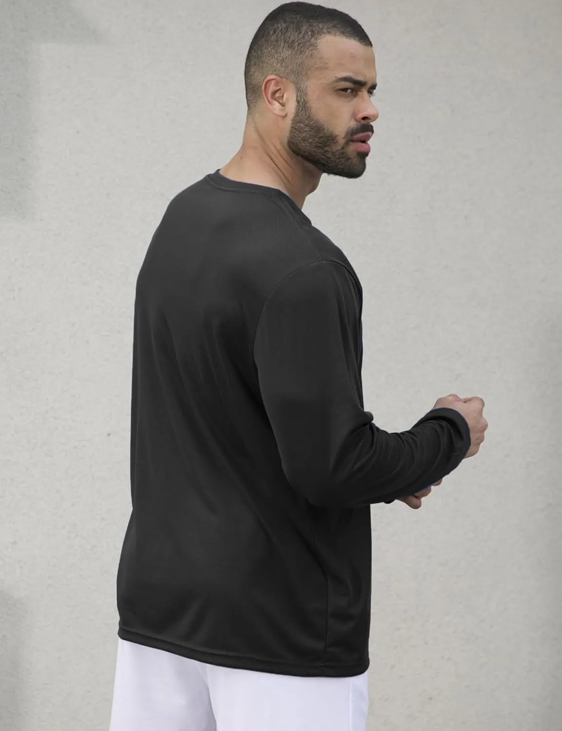 5 Pack Men's Long Sleeve Shirts Athletic Shirts Lightweight for Running Workout Sun Protection Summer Tee Shirts