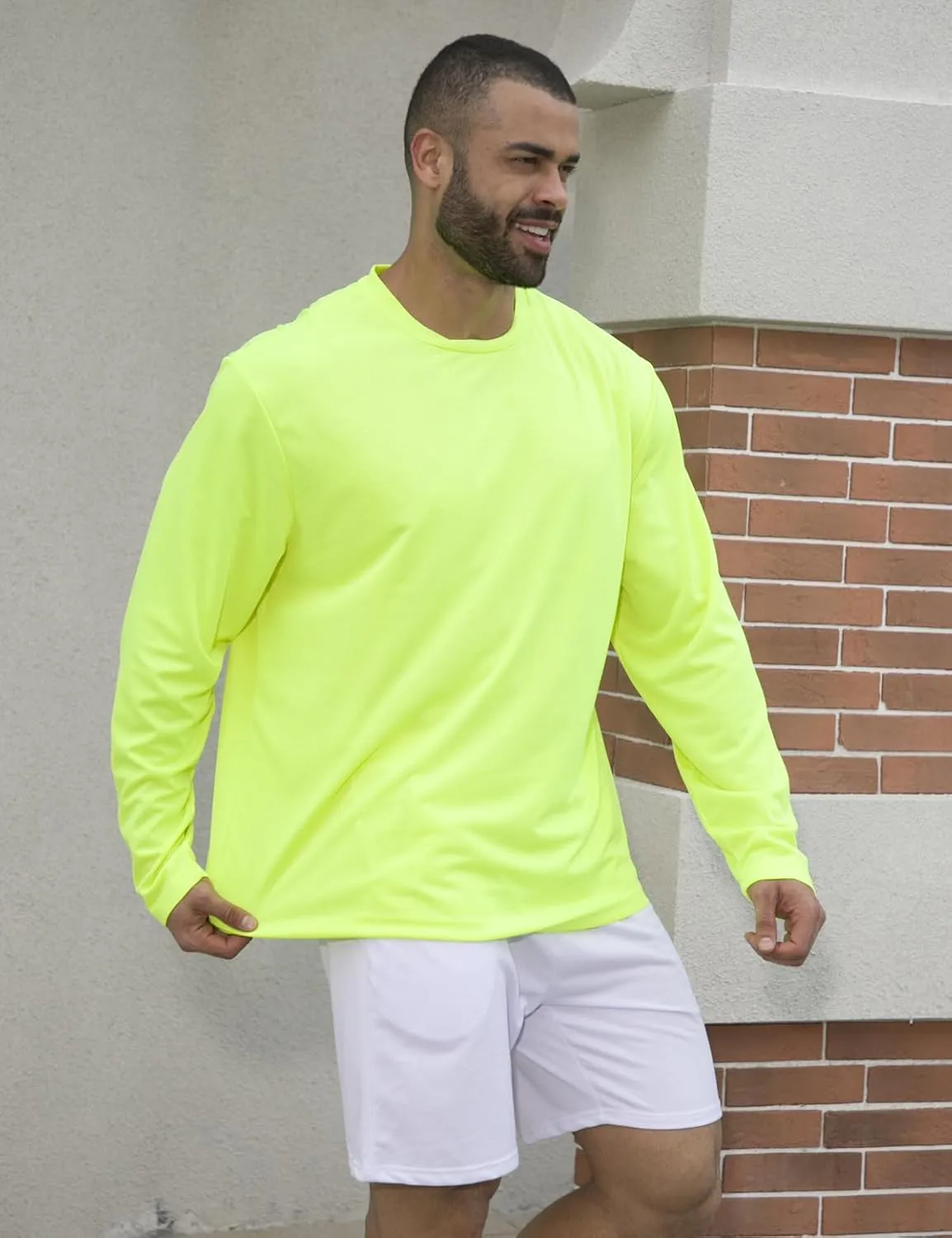 5 Pack Men's Long Sleeve Shirts Athletic Shirts Lightweight for Running Workout Sun Protection Summer Tee Shirts