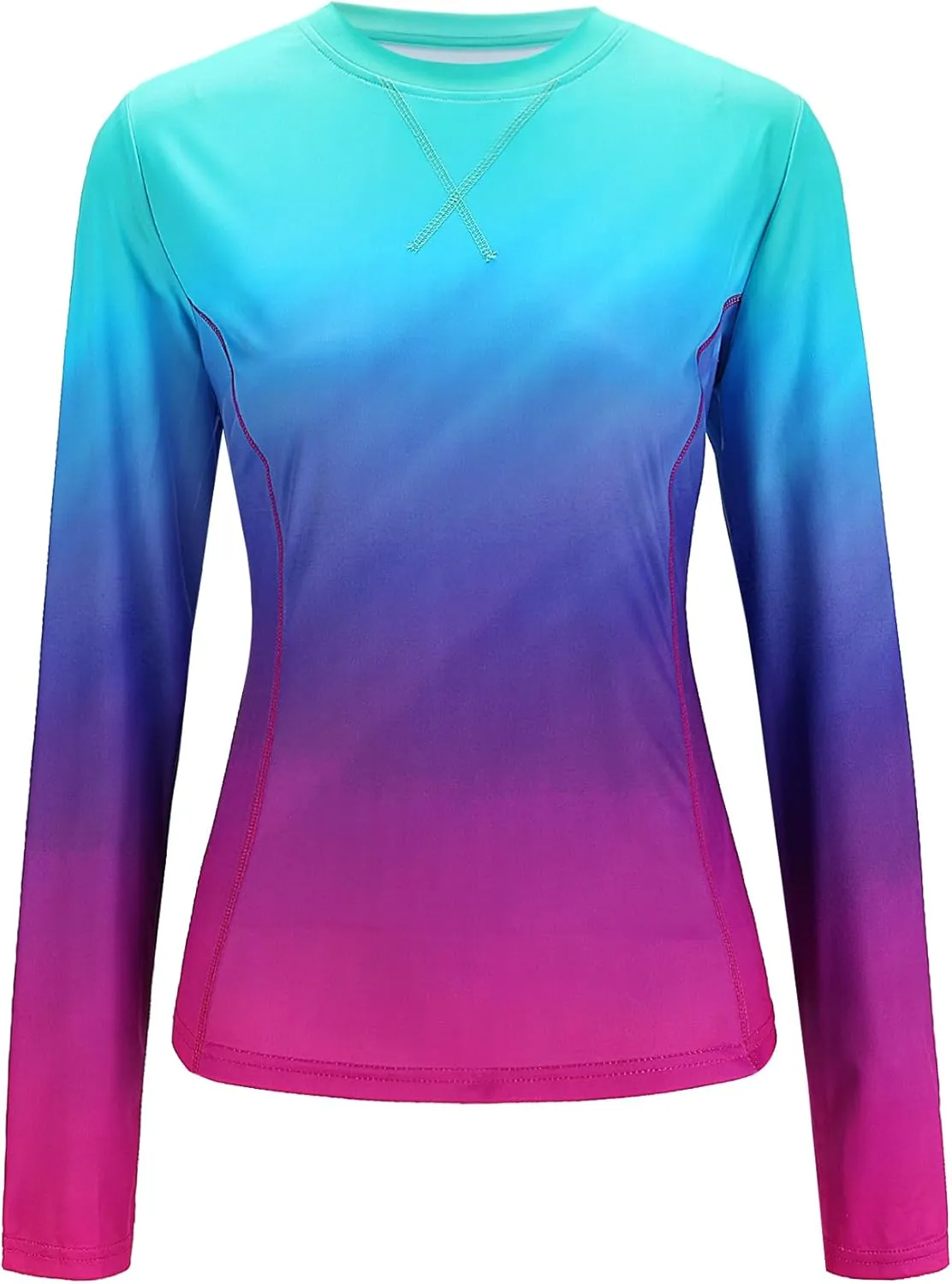 Avoogue Women UPF 80  UV Shirts Long Sleeve with Thumb Holes Workout Sun Shirt Quick Dry Athletic Hiking Running Tops