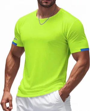 Beeswan Shirts for Men Short Sleeve Lightweight Athletic Running T Shirts Quick Dry Muscle Fit Moisture Wicking Tees
