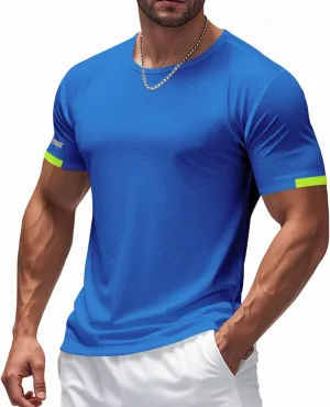 Beeswan Shirts for Men Short Sleeve Lightweight Athletic Running T Shirts Quick Dry Muscle Fit Moisture Wicking Tees