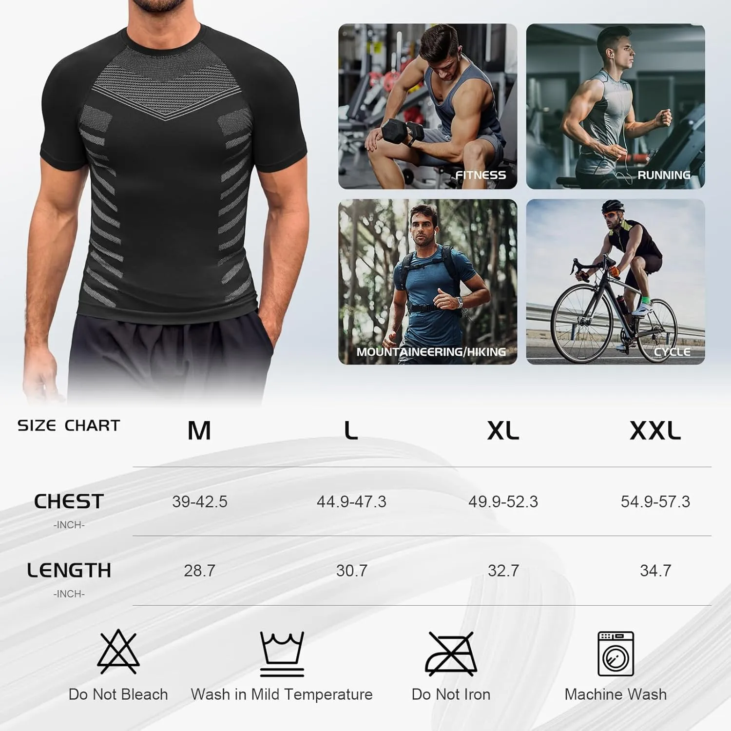 Beotyshow Gynecomastia Compression Shirts Short Sleeve Slimming Body Shaper Shapewear Workout T Shirts Undershirts