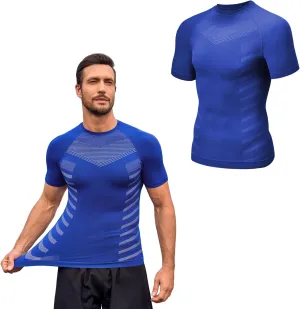 Beotyshow Gynecomastia Compression Shirts Short Sleeve Slimming Body Shaper Shapewear Workout T Shirts Undershirts