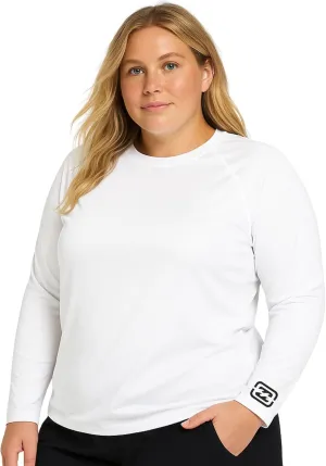 Billabong Plus Size Rash Guard for Women, UPF 50  Long & Short Sleeve Swim Shirt