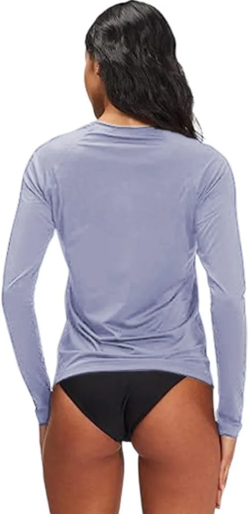 Billabong Plus Size Rash Guard for Women, UPF 50  Long & Short Sleeve Swim Shirt