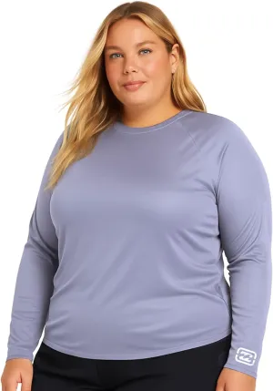 Billabong Plus Size Rash Guard for Women, UPF 50  Long & Short Sleeve Swim Shirt