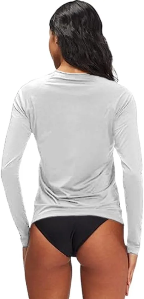 Billabong Plus Size Rash Guard for Women, UPF 50  Long & Short Sleeve Swim Shirt