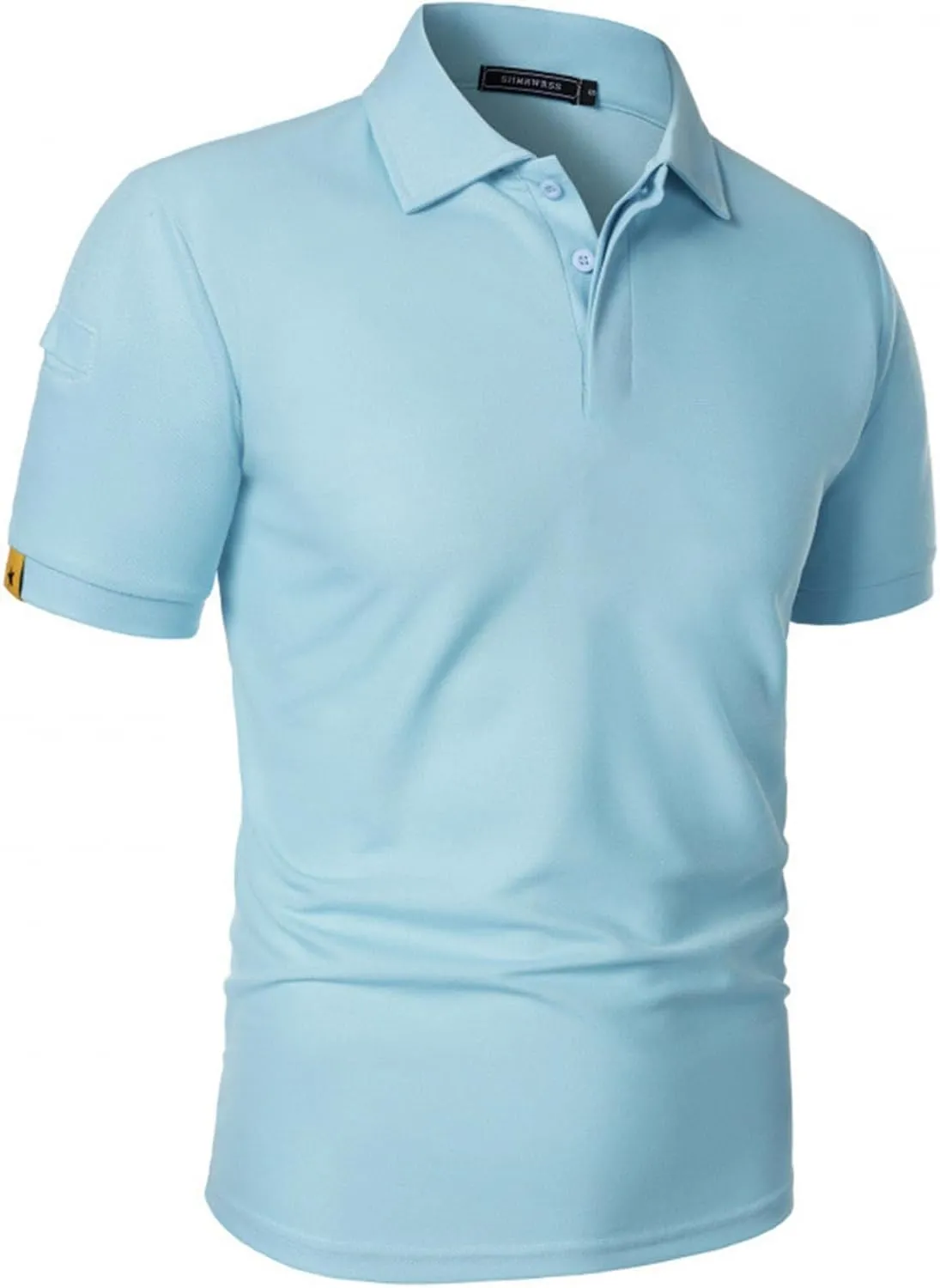 Business Henley Shirts Men Summer Lightweight Golf Tactical Short Sleeve Shirt Casual Moisture Wicking Quick Dry Tops