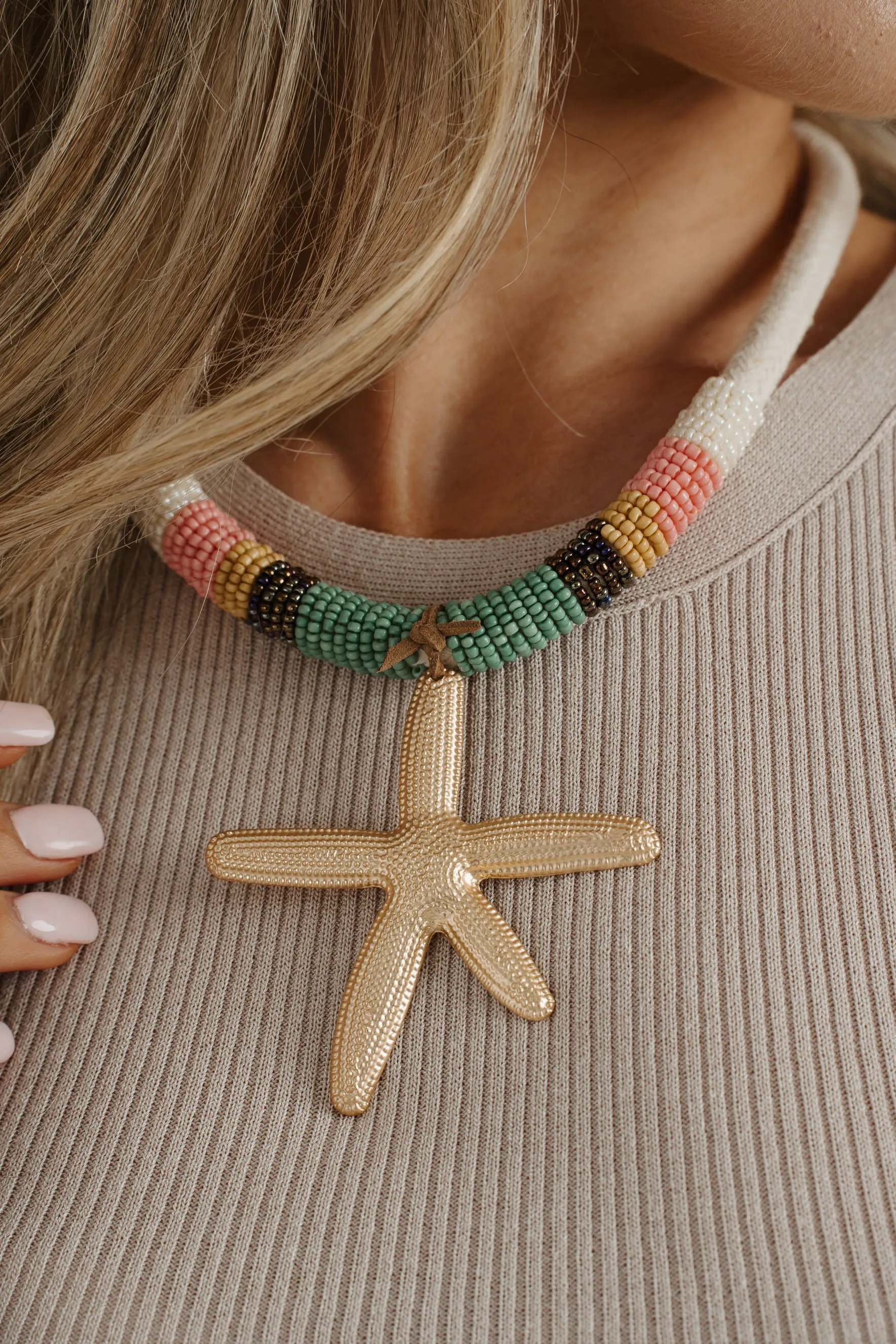 Cameron Starfish Necklace In Multi