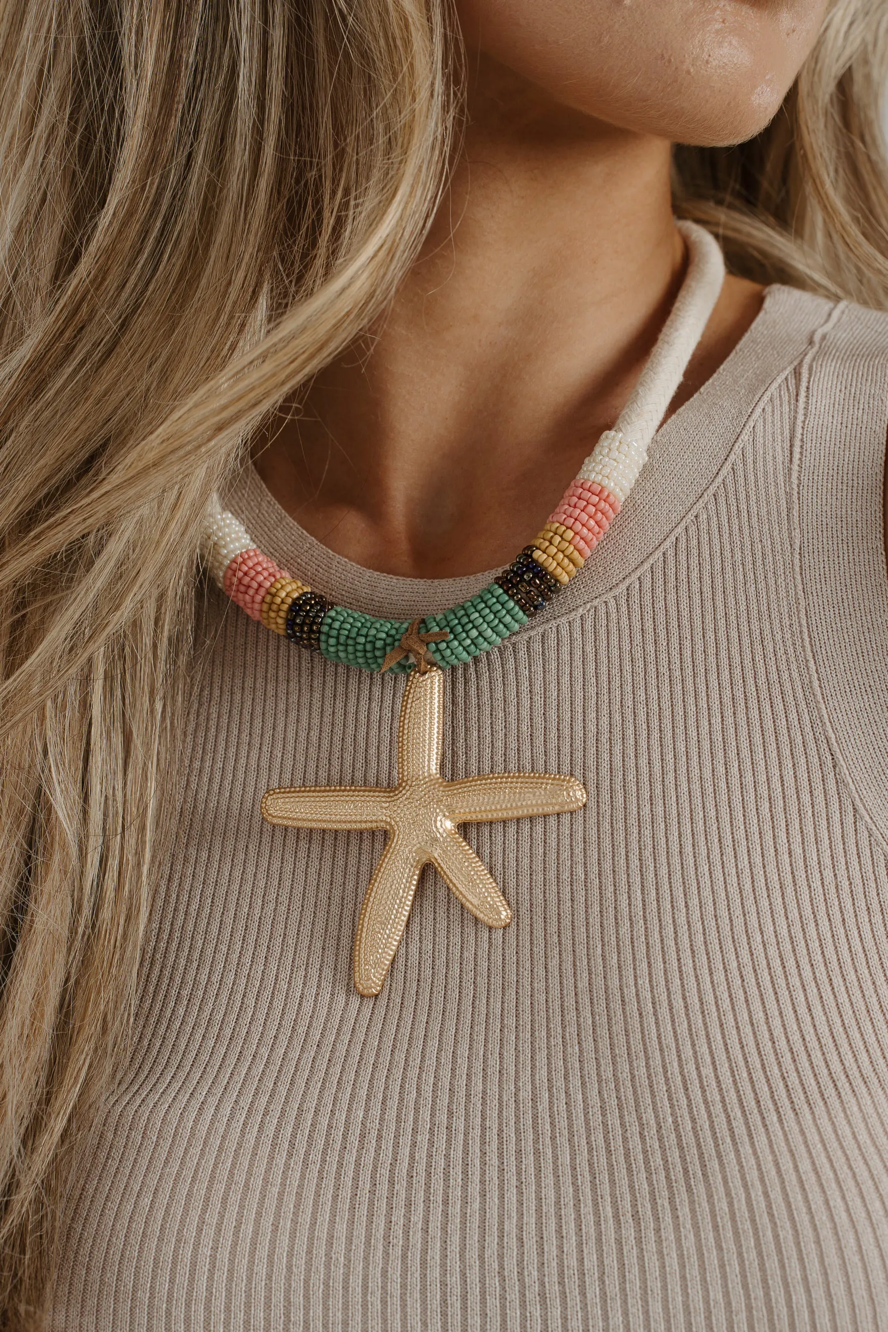 Cameron Starfish Necklace In Multi