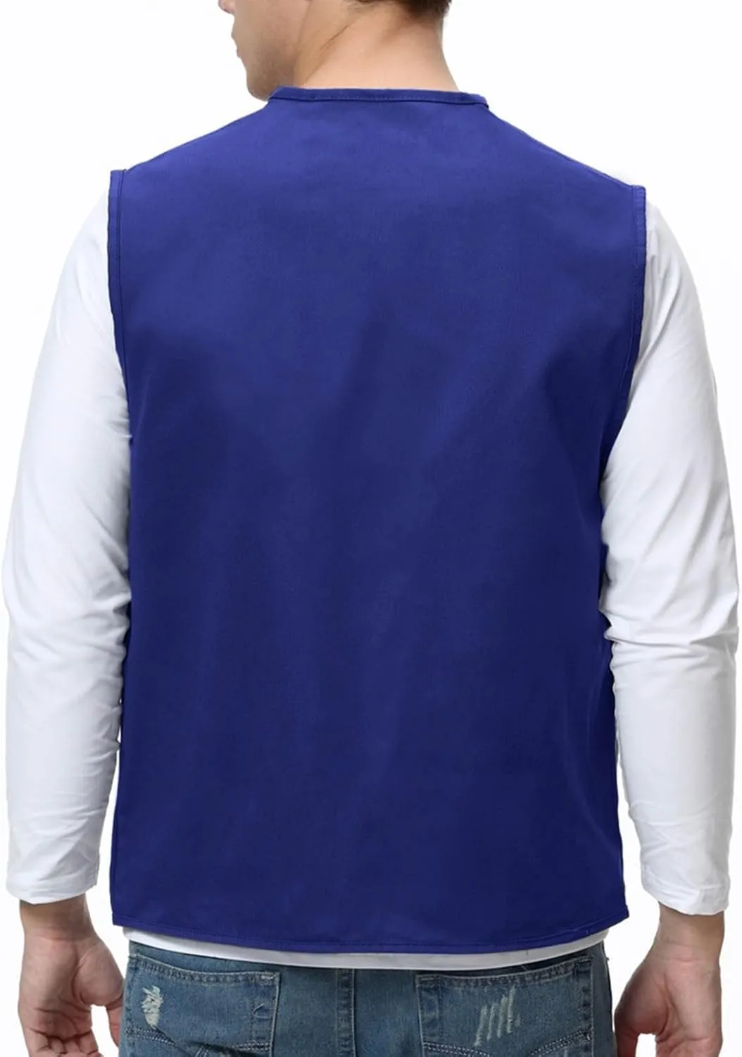 Cargo Vest for Men Utility Fishing Vests Outdoor Summer Lightweight Work Vests Zip Up Sleeveless Vest with Pockets