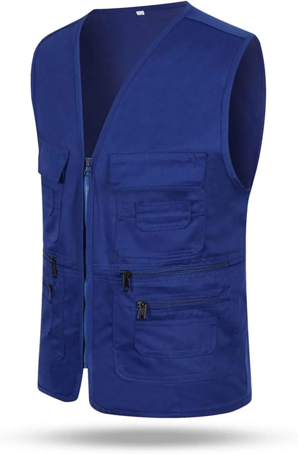 Cargo Vest for Men Utility Fishing Vests Outdoor Summer Lightweight Work Vests Zip Up Sleeveless Vest with Pockets