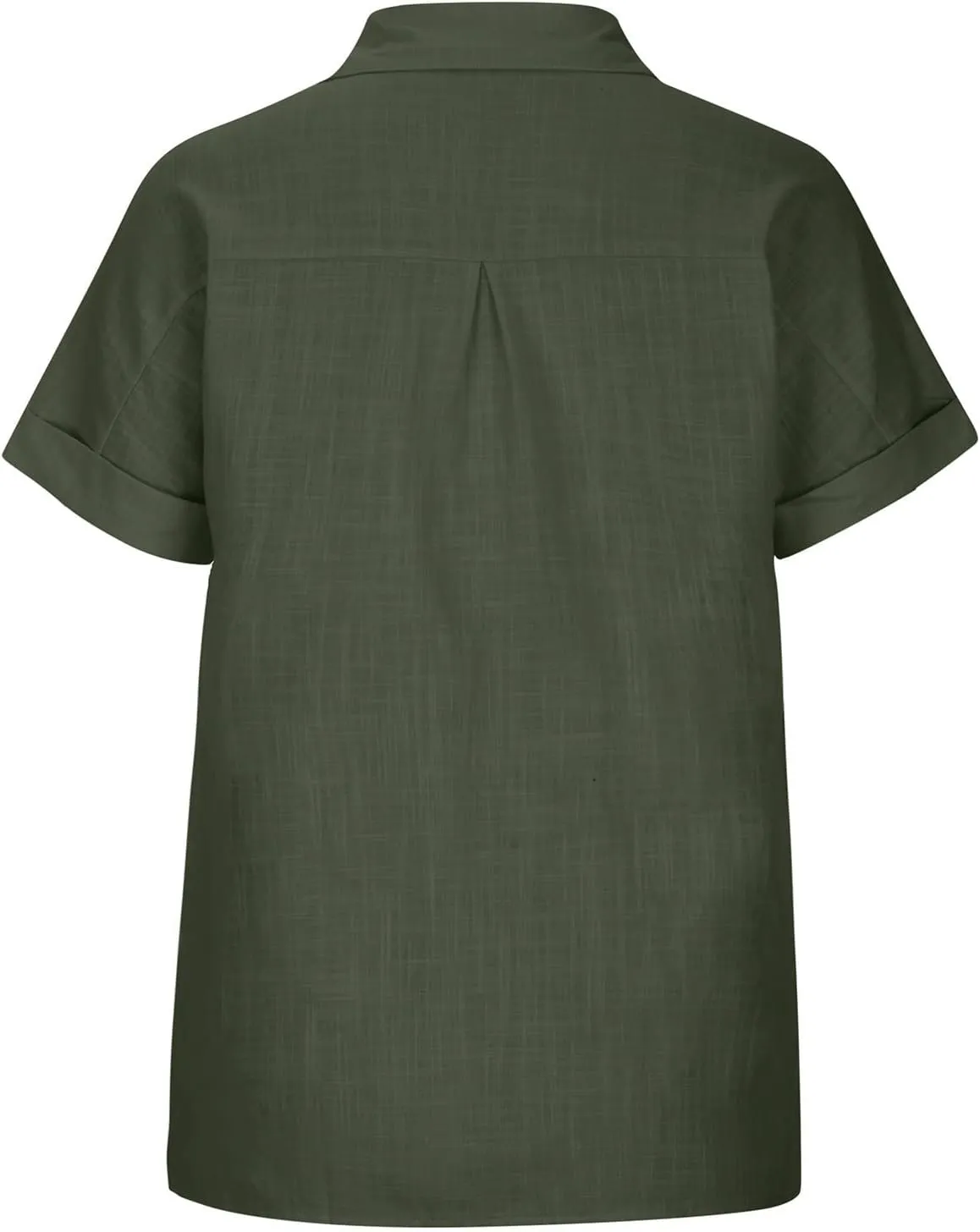 Ceboyel Women Cotton Linen Summer Shirts Collared Button Down Blouses Gauze Short Sleeve Tops Causal Ladies Outfits 2023