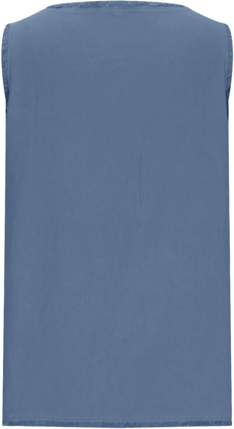 Cotton Linen Tank Tops for Women 2025 Summer Solid Color Raw Edge Hem Shirts Casual Trendy Loose Sports Camisoles