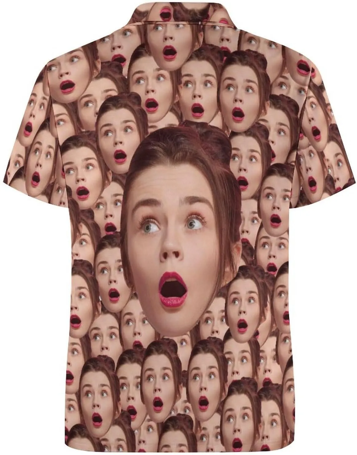 Custom Seamless Face Golf Shirts for Men Dry Fit Sleeve Golf Shirt Print Shirts Funny Golf Polo Shirts Collared Shirt