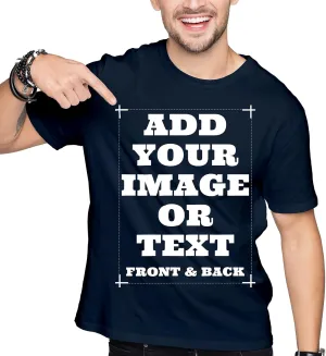 Custom Shirts for Men & Women, Customized Personalized Tshirts, Design Your Own Shirts Front & Back