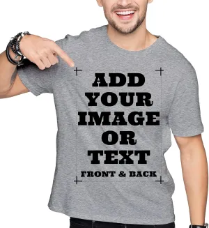 Custom Shirts for Men & Women, Customized Personalized Tshirts, Design Your Own Shirts Front & Back