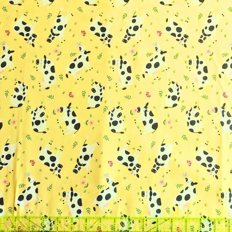 Cute Cows on Yellow, SRK-21328-5 YELLOW