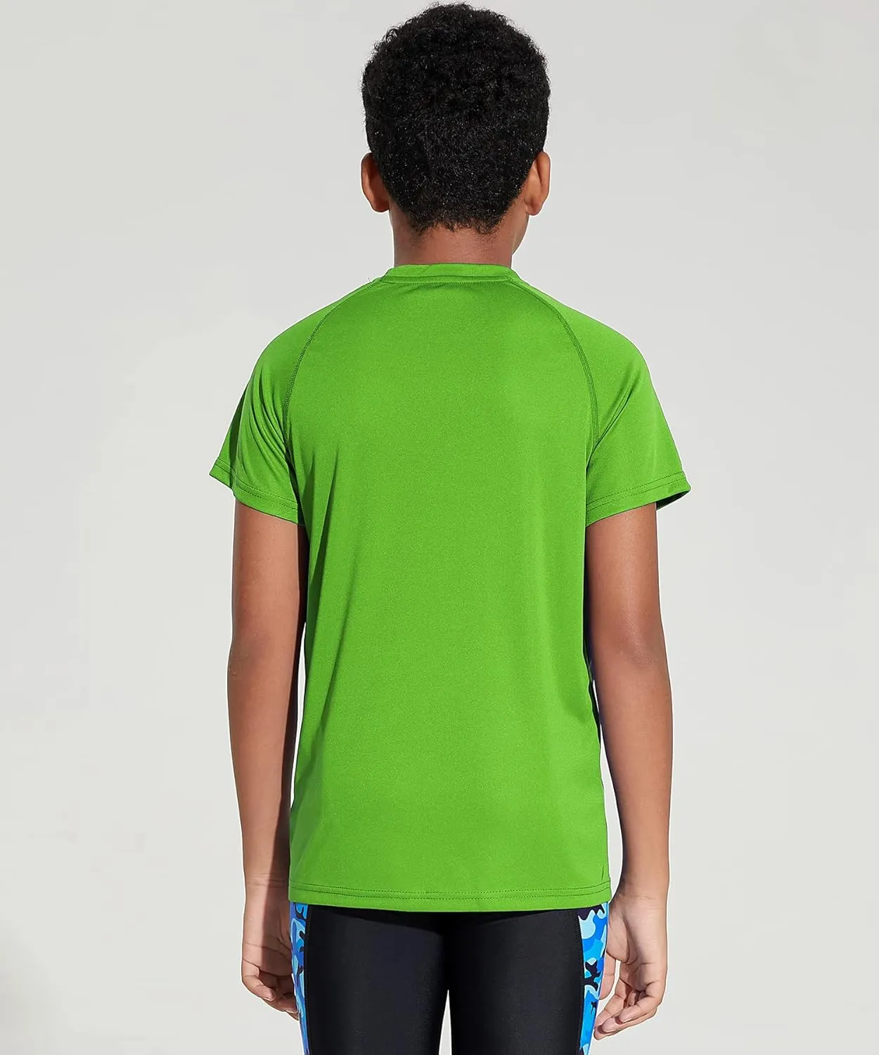 DEVOROPA Youth Boys Rash Guard Toddler Swim Shirts Short Sleeve Sun Shirts Lightweight Quick Dry UPF 50  Kids Surf Swimsuit