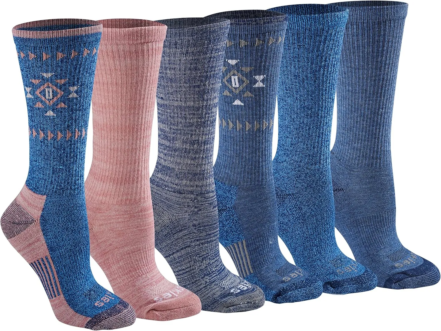 Dickies Women's Dri-tech Fashion Moisture Control Crew Socks, Available in S-XL (5, 6, 12 Pairs)