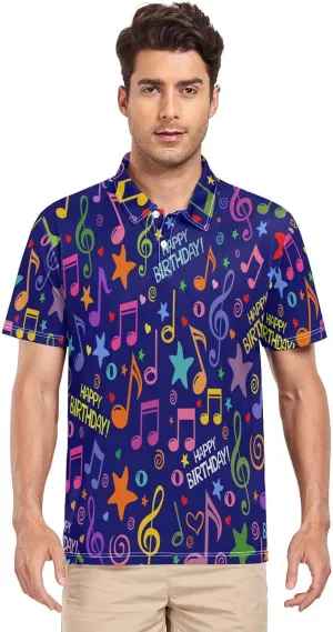 Dinosaur Skeleton Men's Polo Shirts Short Sleeve Quick Dry Athletic Outdoor Sports Golf Shirts S-XXL