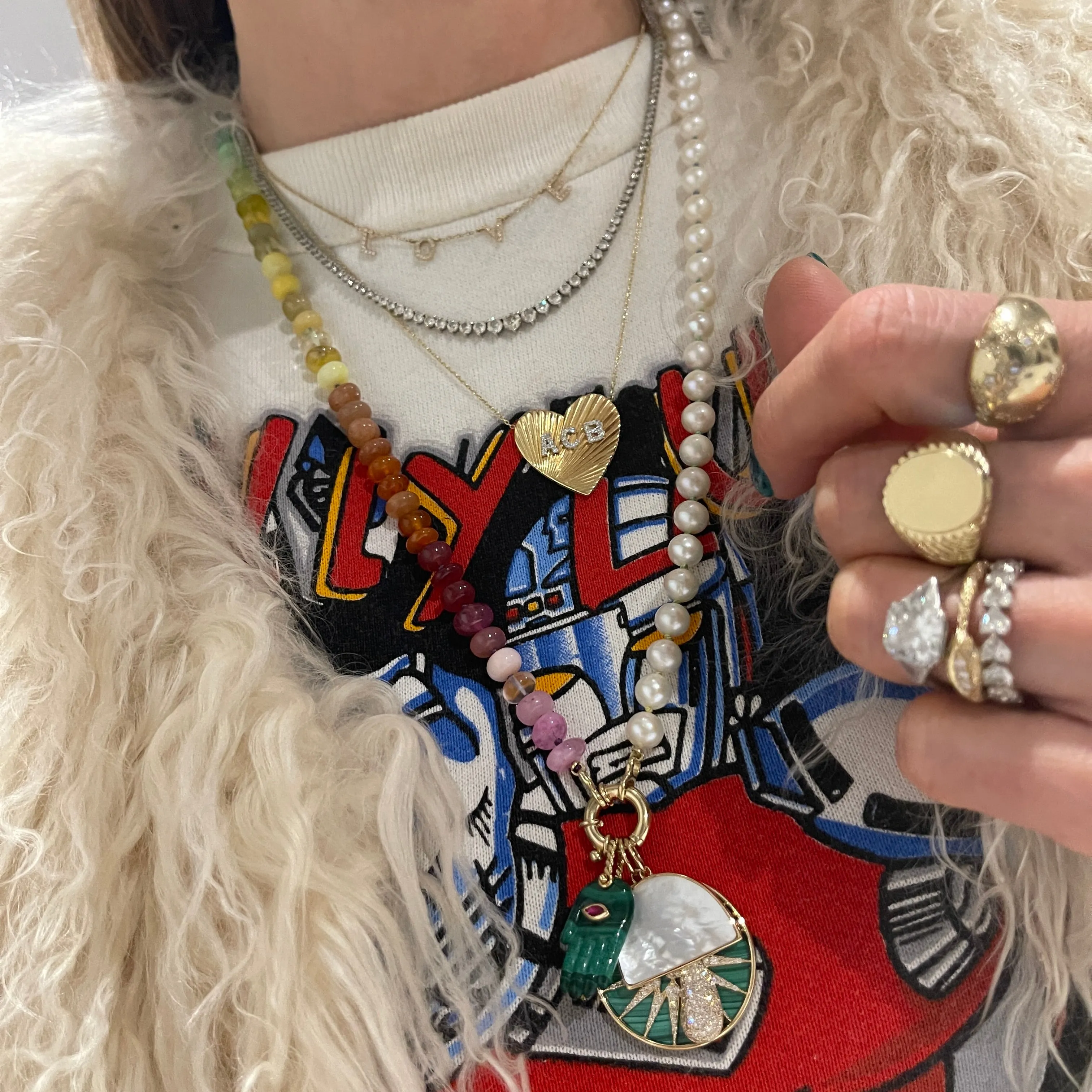 Exclusive Milestones x Encirkled 50/50 Pearl & Semiprecious Beaded Necklace