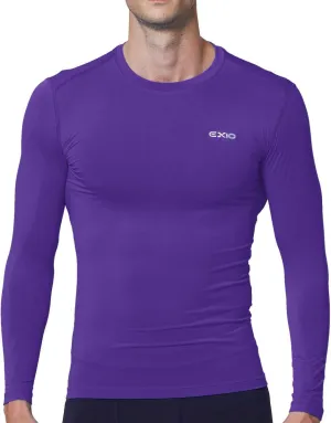 EXIO Mens Compression Baselayer Top Cool Dry Long & Short Sleeve Workout Shirt