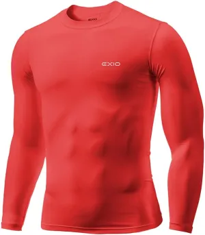 EXIO Mens Compression Baselayer Top Cool Dry Long & Short Sleeve Workout Shirt