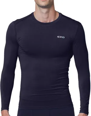 EXIO Mens Compression Baselayer Top Cool Dry Long & Short Sleeve Workout Shirt