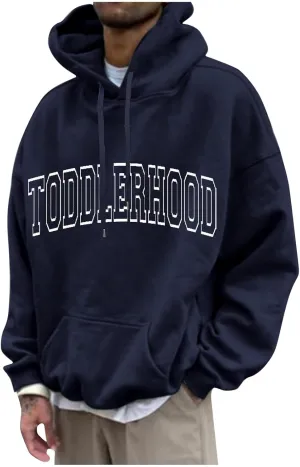 Fashion Hoodies Mens Plus Size Casual Sweatshirts Long Sleeve Printed Outdoor Fall Winter 2024 Sweatshirt
