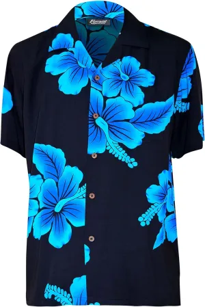 Favant Hawaiian Shirts - Hibiscus Comfortable Hawaiian Beach Shirt for Men. Lightweight Mens Hawaiian Shirts Dries Quickly