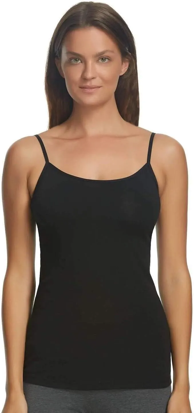 Felina Womens Cotton Modal Camisole, Adjustable Cotton Tank Top 3-Pack