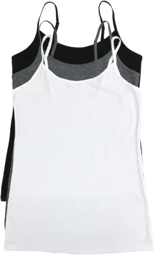 Felina Womens Cotton Modal Camisole, Adjustable Cotton Tank Top 3-Pack