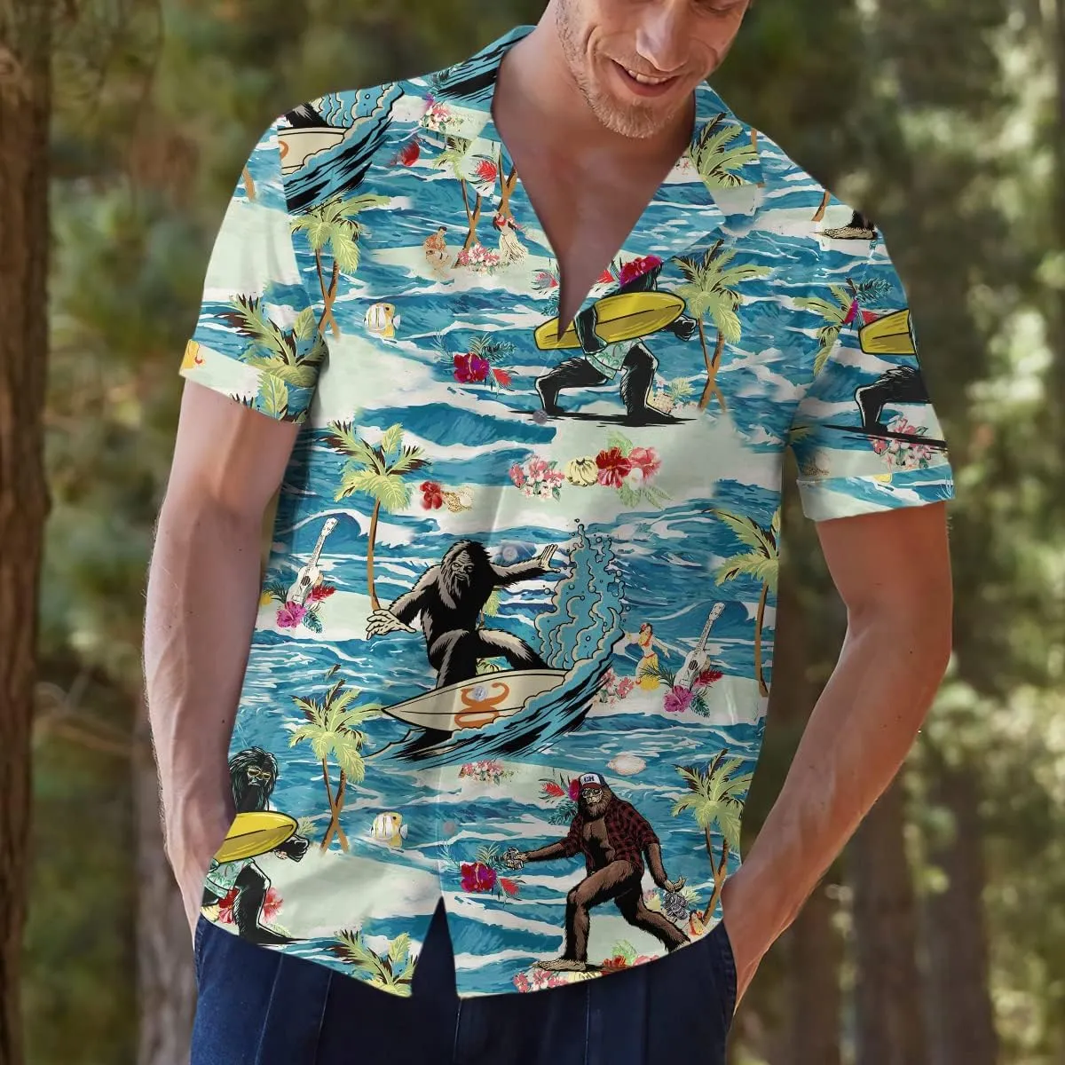 Funny Hawaiian Shirts for Men Palm Beach Shirts Tropical Vacation Shirts H2