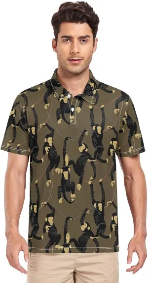 Gentle Goose Men's Polo Shirts Short Sleeve Quick Dry Athletic Outdoor Sports Golf Shirts S-XXL