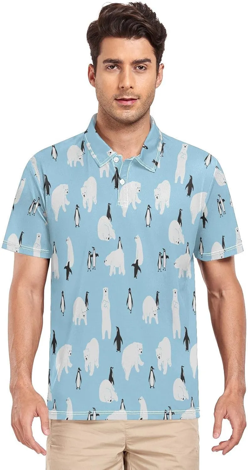 Gentle Goose Men's Polo Shirts Short Sleeve Quick Dry Athletic Outdoor Sports Golf Shirts S-XXL