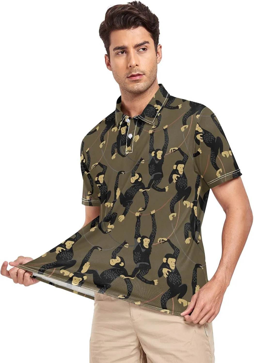 Gentle Goose Men's Polo Shirts Short Sleeve Quick Dry Athletic Outdoor Sports Golf Shirts S-XXL