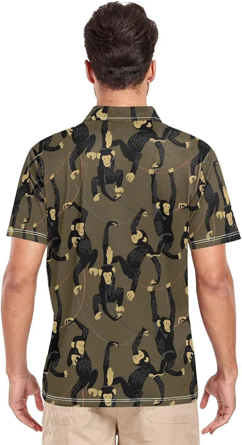 Gentle Goose Men's Polo Shirts Short Sleeve Quick Dry Athletic Outdoor Sports Golf Shirts S-XXL