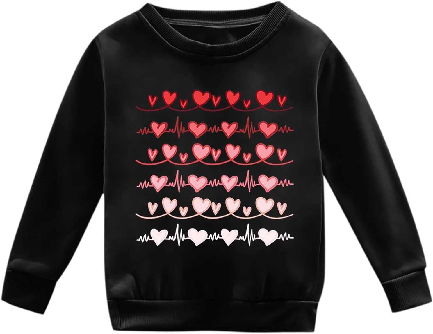Girls Heart Graphic Print Girls Casual Long Sleeve Hoodies Cute Oversized Fleece Thermal Sweatshirt Tops With Pockets