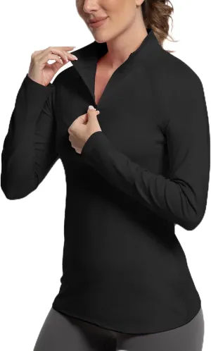 Golf Shirts for Woman UPF 50  Sun Protection Quick Dry Lightweight Long Sleeve Polo Shirts for Woman Rash Guard