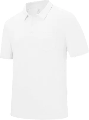 Gopune Men's Polo Shirts Short Sleeve Dry Fit Casual Sports Golf Collared Shirts with Pocket
