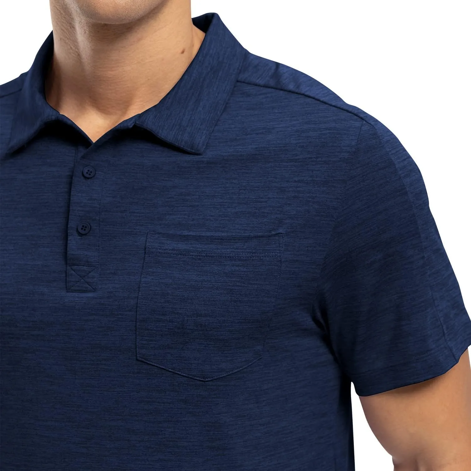 Gopune Men's Polo Shirts Short Sleeve Dry Fit Casual Sports Golf Collared Shirts with Pocket