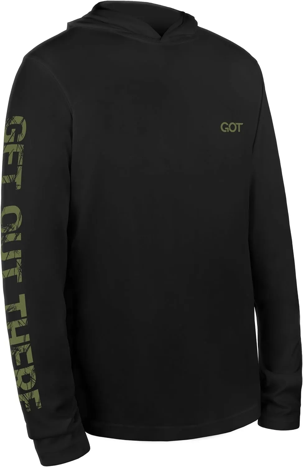 GOT Sports UPF 50  Hooded Fishing Shirt for Men Women - Long Sleeve Hoodie T Shirts - UV Sun Protection, Lightweight