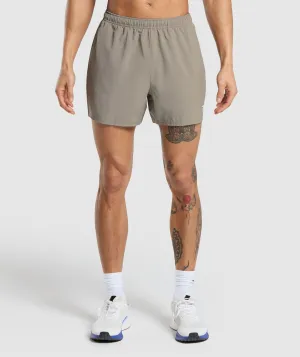 Gymshark Arrival 5" Shorts - Linen Brown