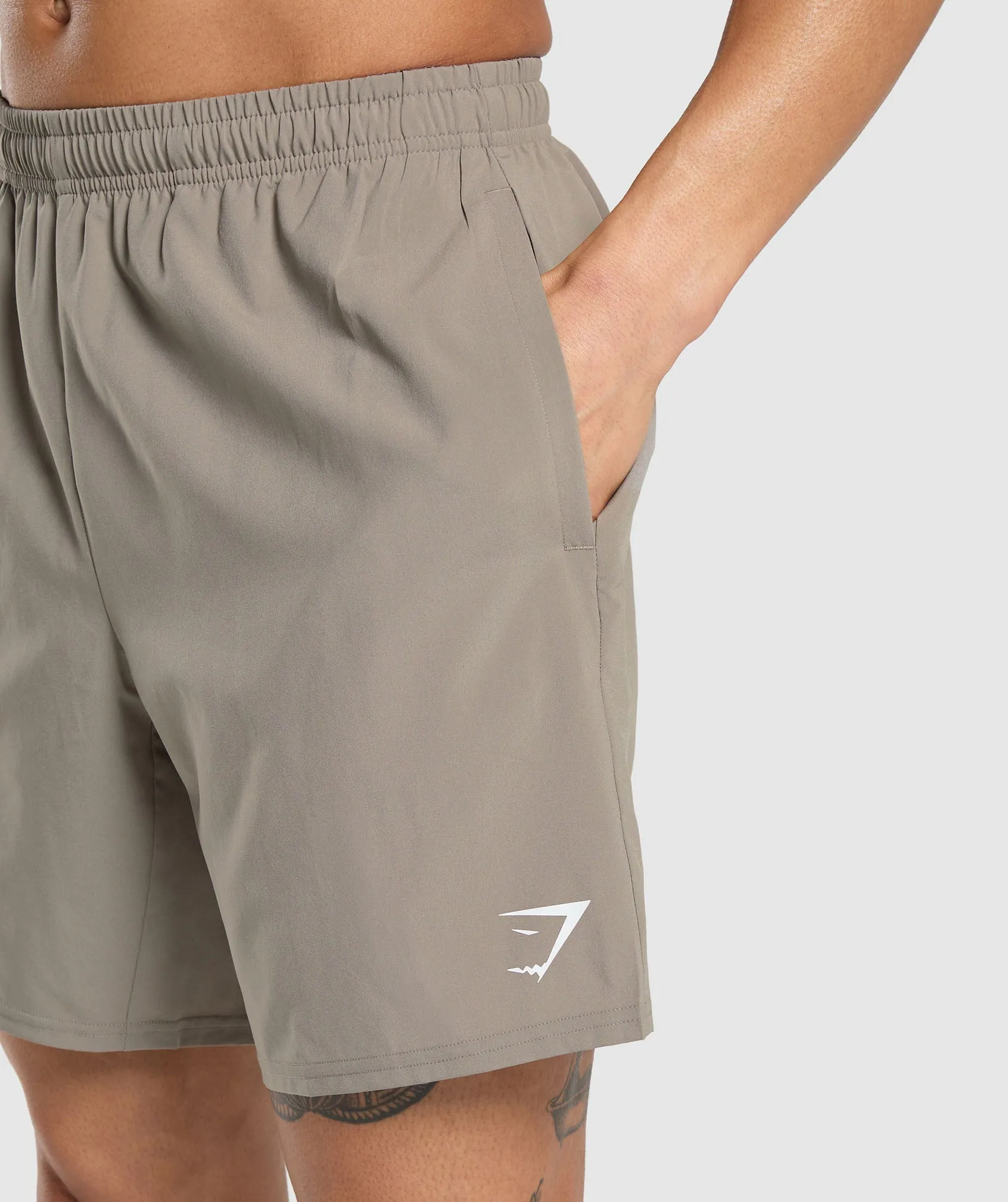Gymshark Arrival 7" Shorts - Linen Brown